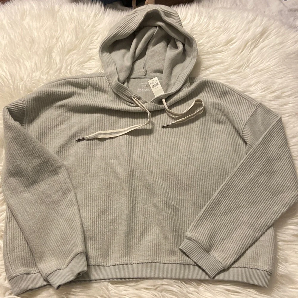 Aerie Cropped Hoodie size S color light green - Picture 1 of 12